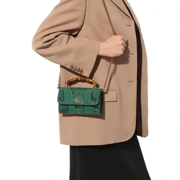 GUCCI MINI DIANA PYTHON BAG - Picture 12 of 12